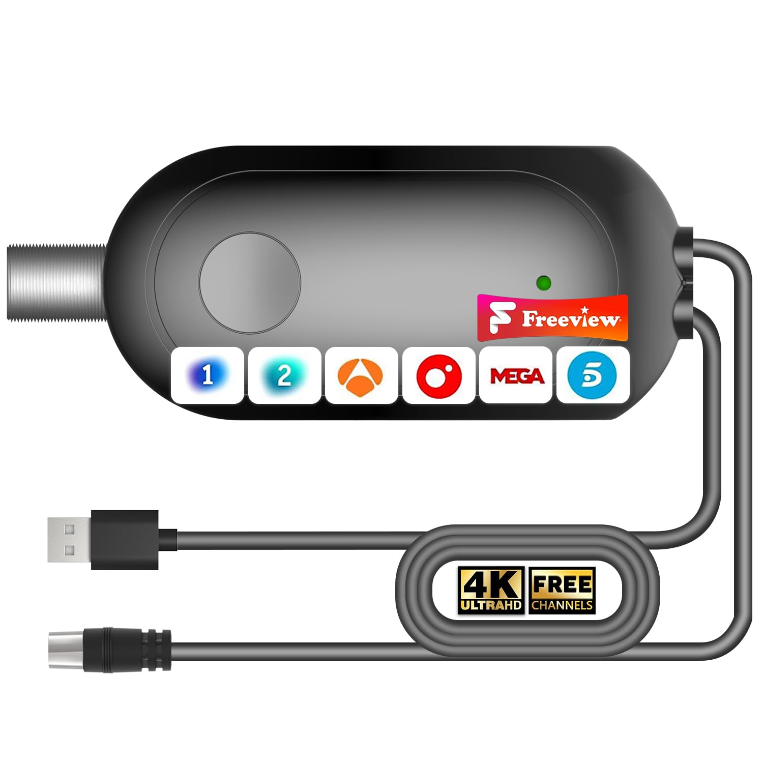 2026 Amplificador de Señal para Antena de TV Interior – Receptor de Alta Ganancia, Mejora la Recepción Digital, Reduce Ruido y Pixelado, Alimentación USB - 2