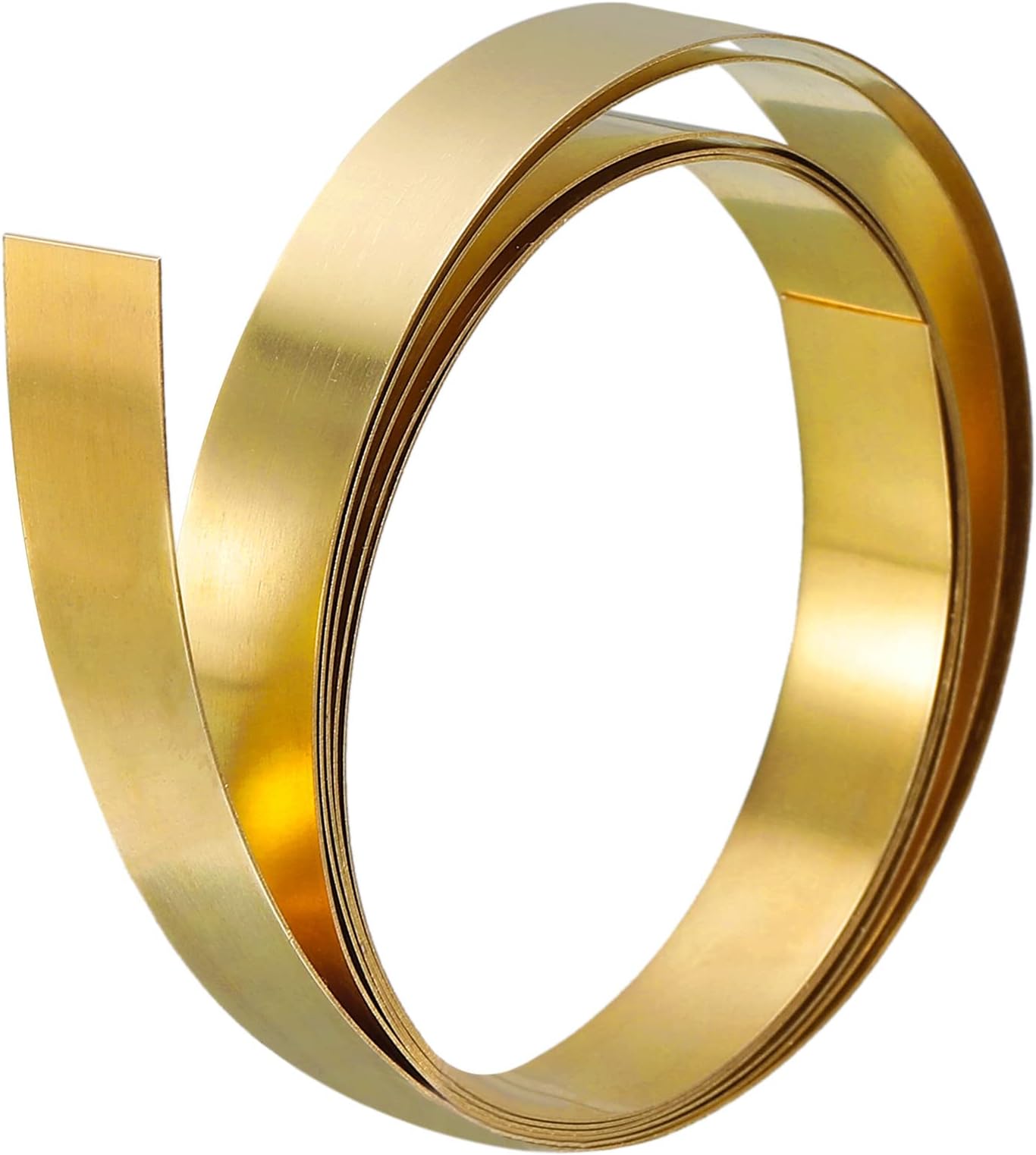 Sourcing Map Brass Sheet Roll, 0.3mm x 10mm x 1000mm, H62 Brass, Gold, For Crafts, Electrical Repairs, Grounding