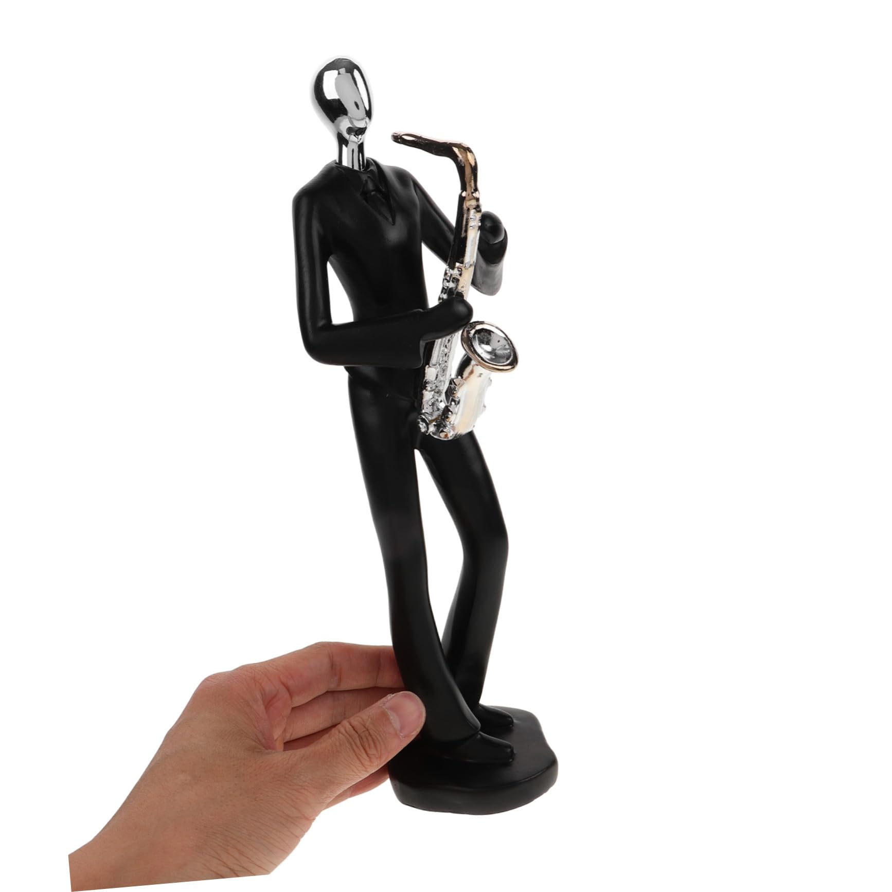 VICASKY Statua Musicista in Resina Astuccio Decorativo per Studio o Caffè Statuina Astratta di Musicista per Arredamento Contemporaneo
