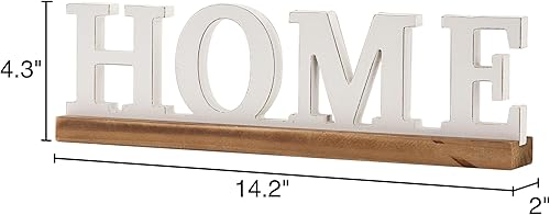 Miniatura 2 de Letreros rústicos de decoración del hogar para mesa de 14 pulgadas, letreros de madera blanca envejecida bohemios, letreros para el hogar para