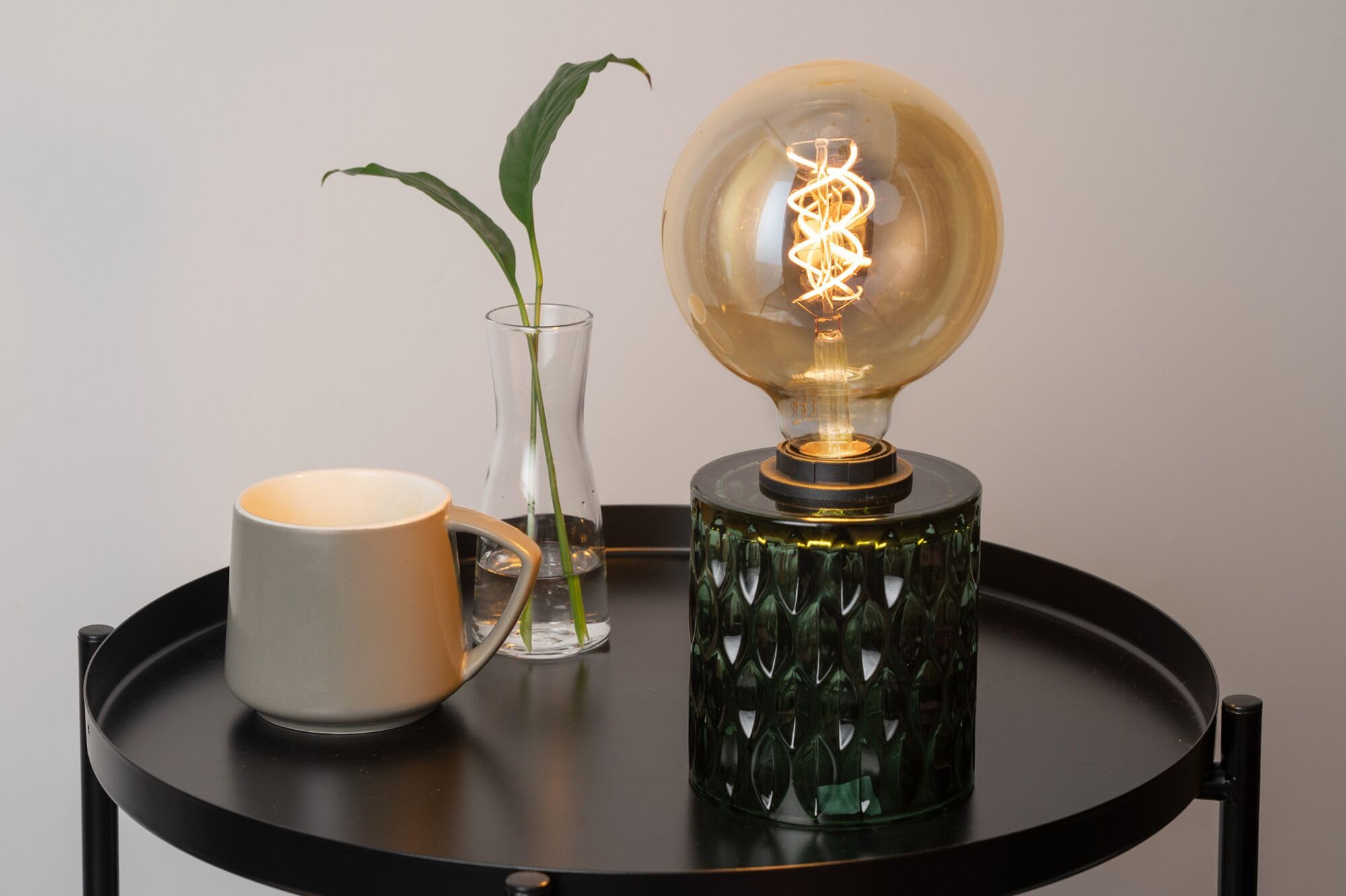 Pauleen 48023 Tavolo Crystal Magic Max. 20W E27 Lampada da Comodino Verde 230V Vetro Senza Lampadina