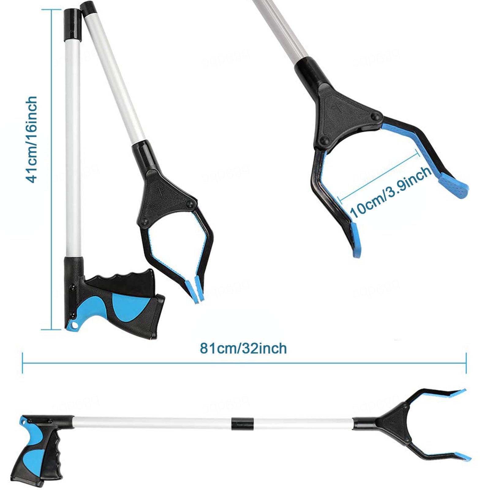 AMNOOL Grabber Reacher Tool für ältere Menschen – 2er-Pack – 32 Zoll Faltbarer Pick-Up-Stick - Leichter, Extra Langer, Praktischer Müllgreifer – Picker Claw Reacher Grabber Tool