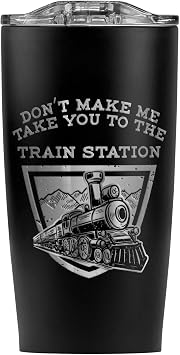 LOGOVISION Yellowstone OFFICIAL Train Station Ride Stainless Steel 20 oz Travel Tumbler, Vacuum Insulated & Double Wall with Leakproof Sliding Lid