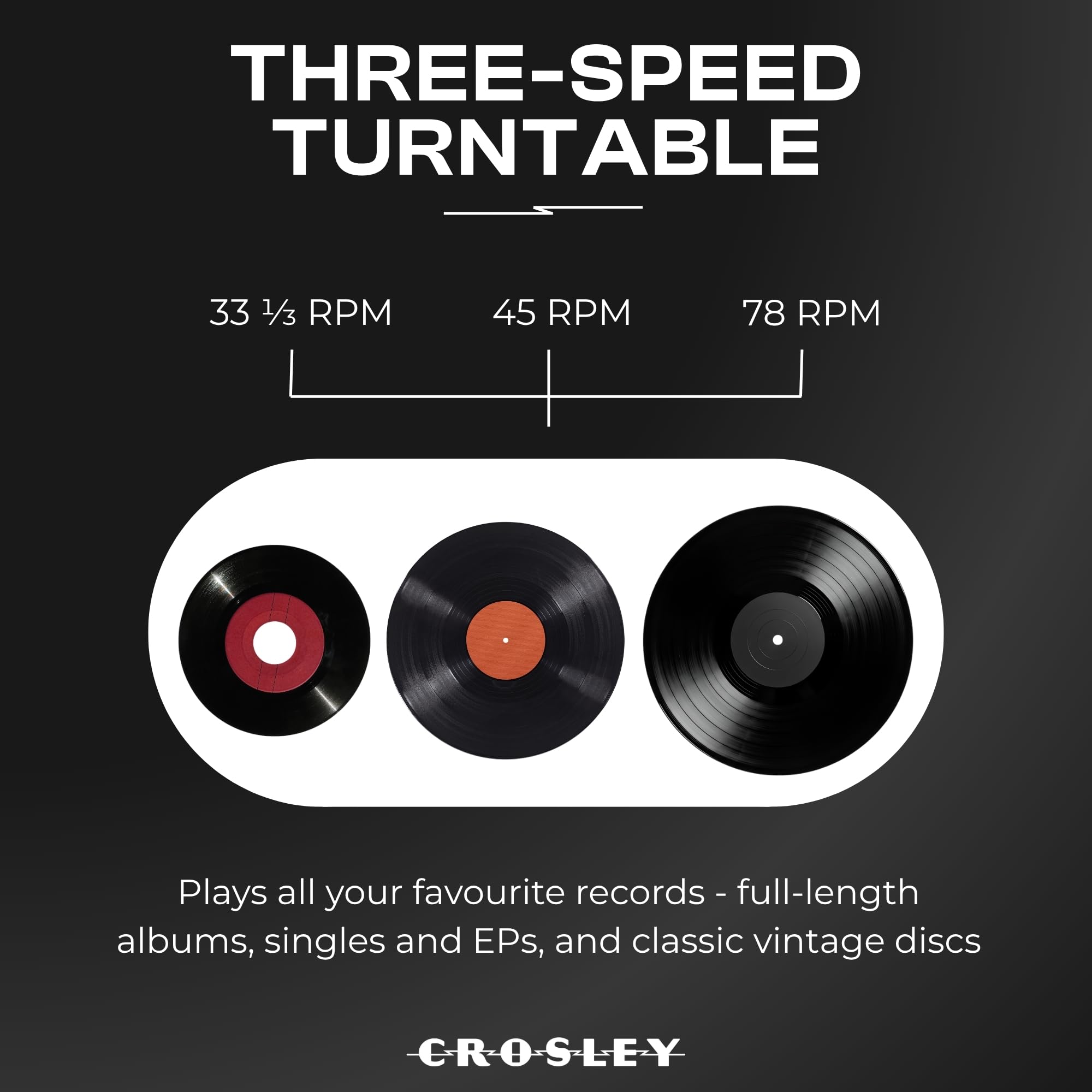 Crosley Cruiser Plus Tourne-Disque rétro avec 2 Haut-parleurs, Bluetooth in & Out et Aux 3 Vitesses, Tourne-Disque rétro, pour Vinyle de 7", 10" et 12", Portable avec Mallette intégrée, Fleurs Groovy