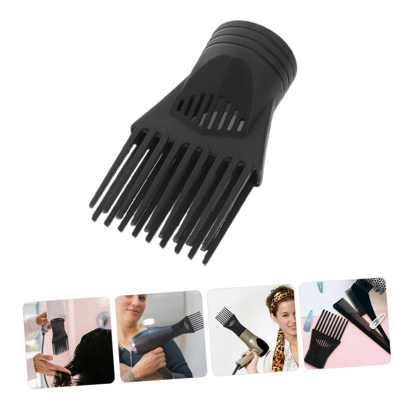 LIFKOME 6Pcs Hair Dryer Nozzle Comb Attachment Versatile Styling Nozzles for Home Salon Use Compatible with Hair Dryers for Straightening and Curling Hair