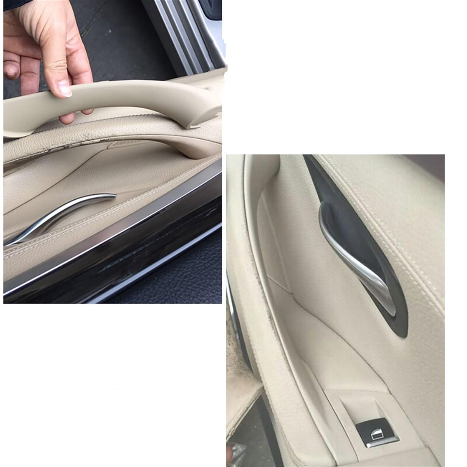 Auto Interieur Deurgreep Voor 5 Serie F10 F11 F18 2011-2017 LHD Auto Binnenhandgreep Binnendeur Panel Pull Trim Cover Armsteun Stickers(4pcs Set Carbon Pattern