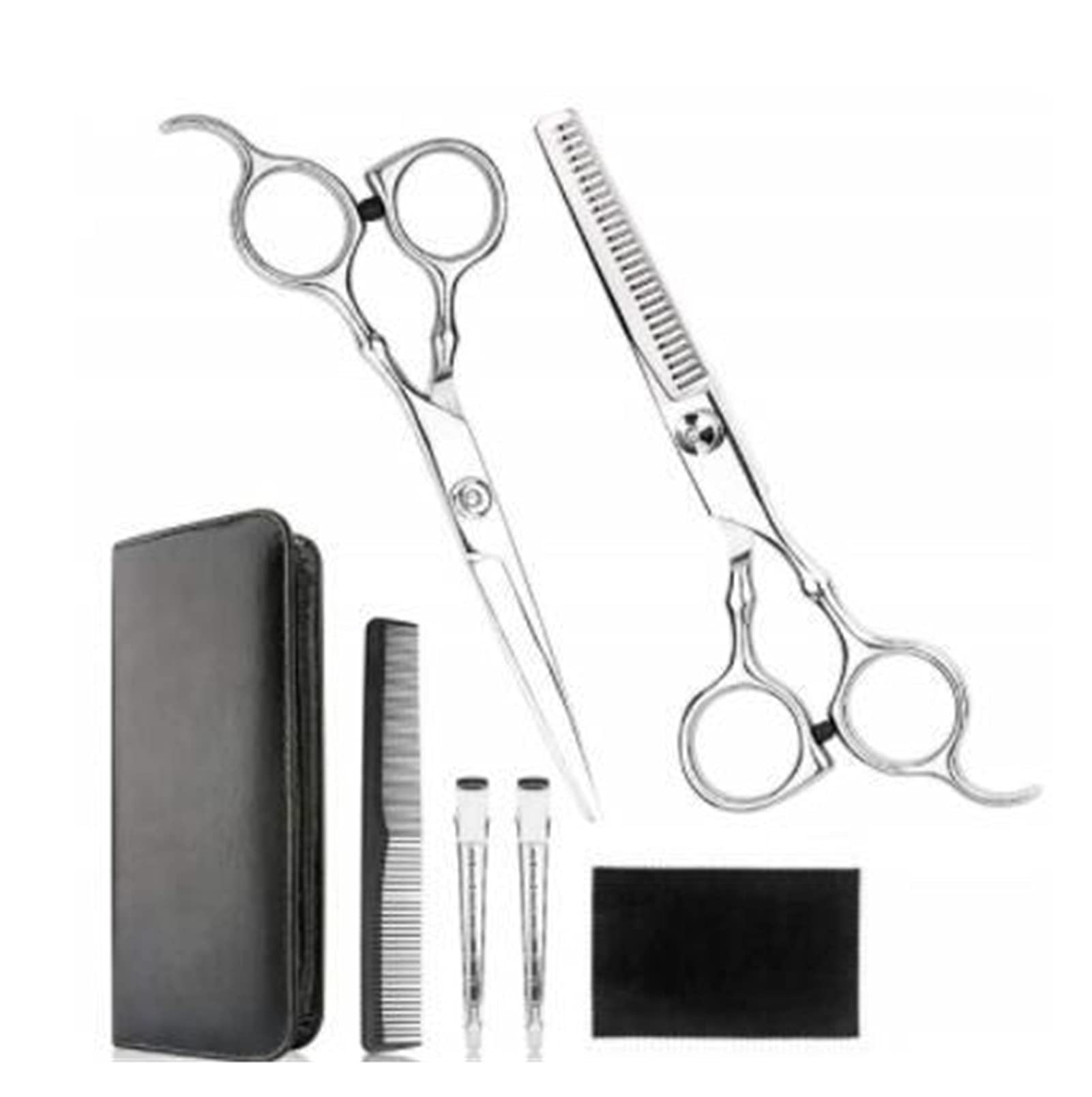 Friseurscheren-Set, Haarschere, Friseurschere, Effilierschere, Haarschneider, Kamm,Splitterschraube 2