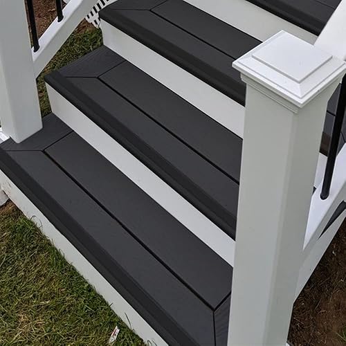 Miniatura 5 de Rubber Bond Protector de borde de escalera (paquete de 15) tiras de goma antideslizantes para esquinas de escaleras de 36 x 2 x 1 pulgadas,