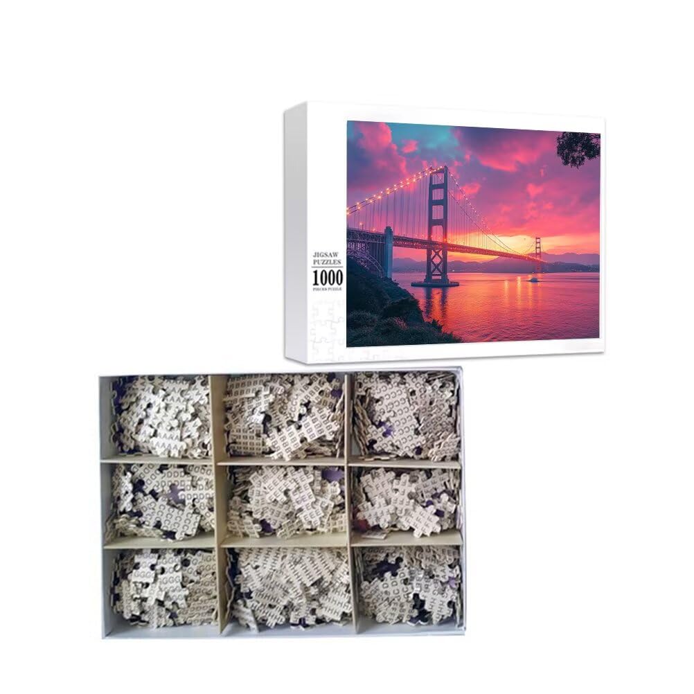 Puzzle Architettura Puzzle 1500 Pezzi, Difficili Impossible Puzzle Ponte di Brooklyn Puzzle Grandi Dimensioni per Adulti 87x57cm Bambini 3 4 5 6 7 Anni Bambino,Bambina Rilassamento e Intelligence Y-9