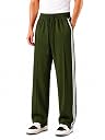 TYSORT Men’s Baggy Striped Relaxed Oversized Fit Track Pants | Poly Lycra Rich Fabric | Straight Loose Fit Non-Cuffed | Gym, Streetwear & Casual Comfort Track Pants Lounge Pants gallery image