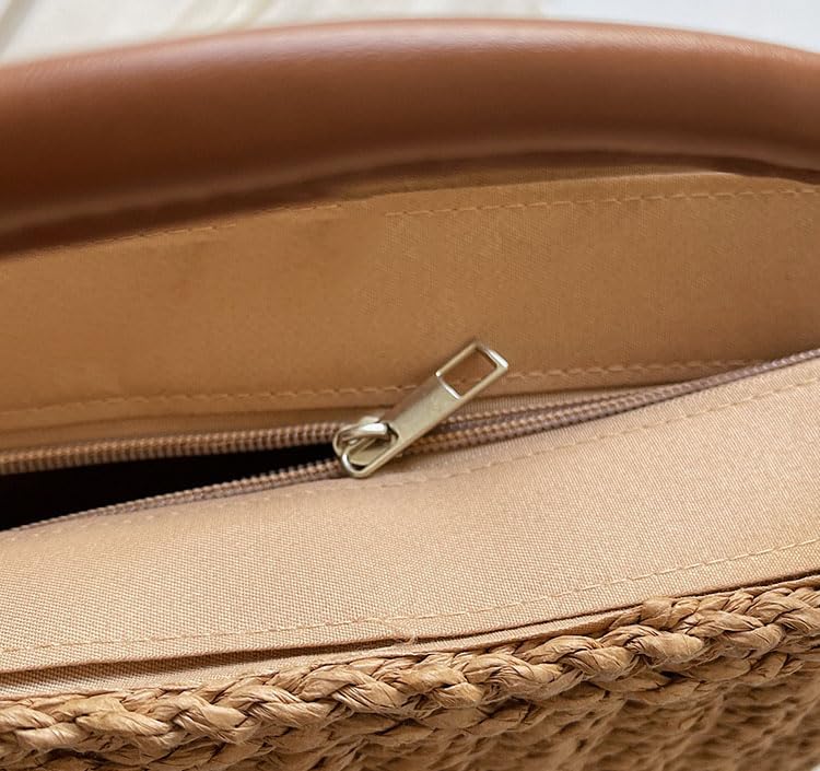 Straw Shoulder Bag for Women Summer Rattan Crossbody Handbag Woven Envelope Purse Tote Clutch Straw Beach Handbag Satchel4