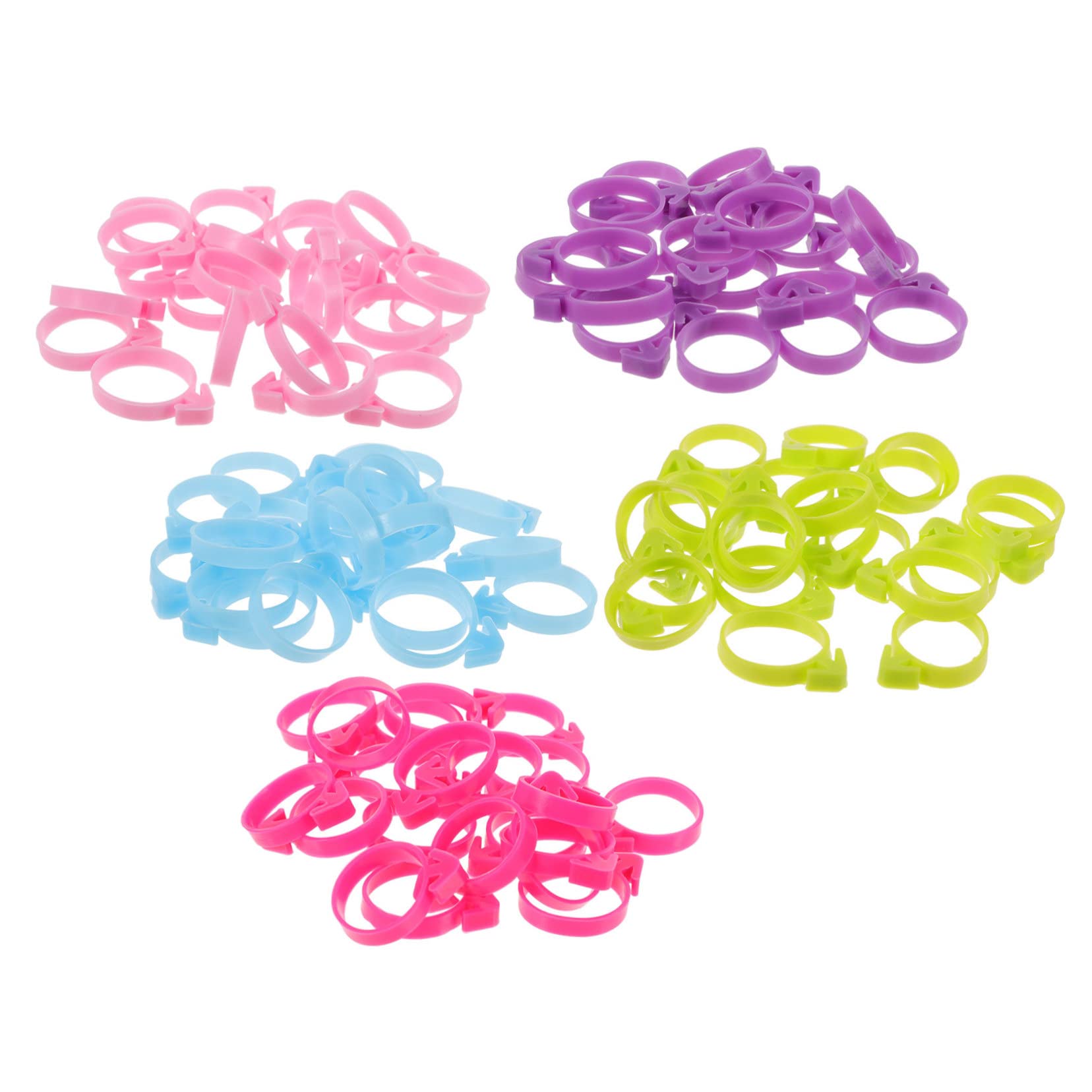 Alipis 4 Sätze Befestigungsring Für Spritzbeutel Tortendekoration Zubehör Backzubehör Fix Party Und Zuckerguss-Beutel-Krawatten Wiederverwendbare Spritzbeutel-Clips Plastik 100 Stück * 4