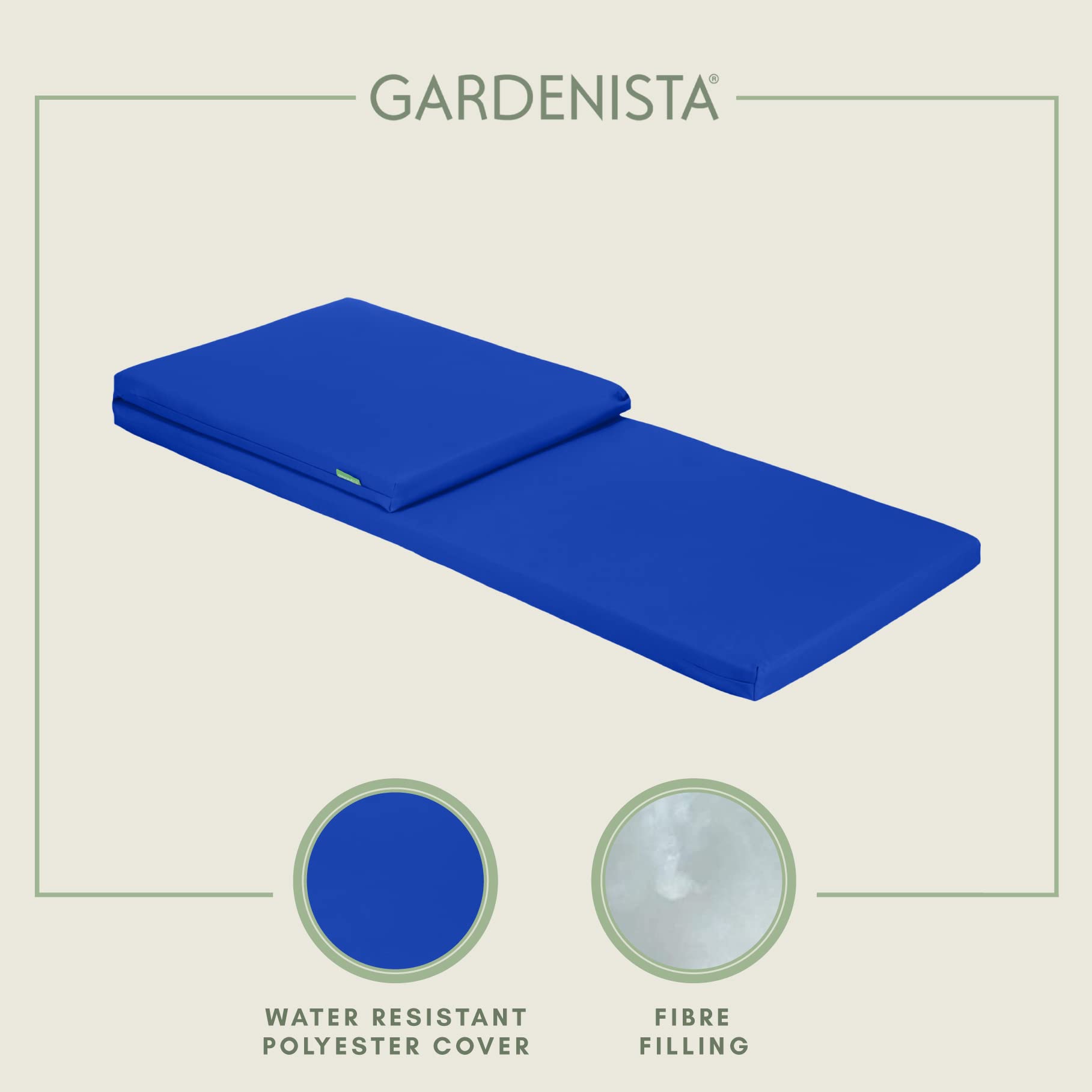 Colchoneta de Tumbona para Tomar el Sol Impermeable para el Exterior - Azul