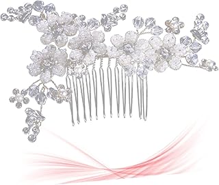 FOMIYES Grampos De Cabelo De Casamento Para Noivas Presilhas De Prata Pérola Cocar De Noiva Pente De Inserção De Noiva Pente De Cabelo Strass Pente De Cabelo Acessórios De Chapelaria