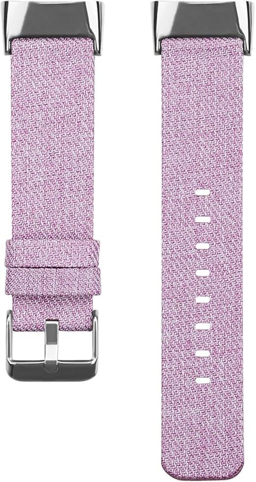 Straps Compatible with Fitbit Charge 6 Watch Band, Soft Adjustable Breathable Woven Replacement Wristband for Women Men (Purple)