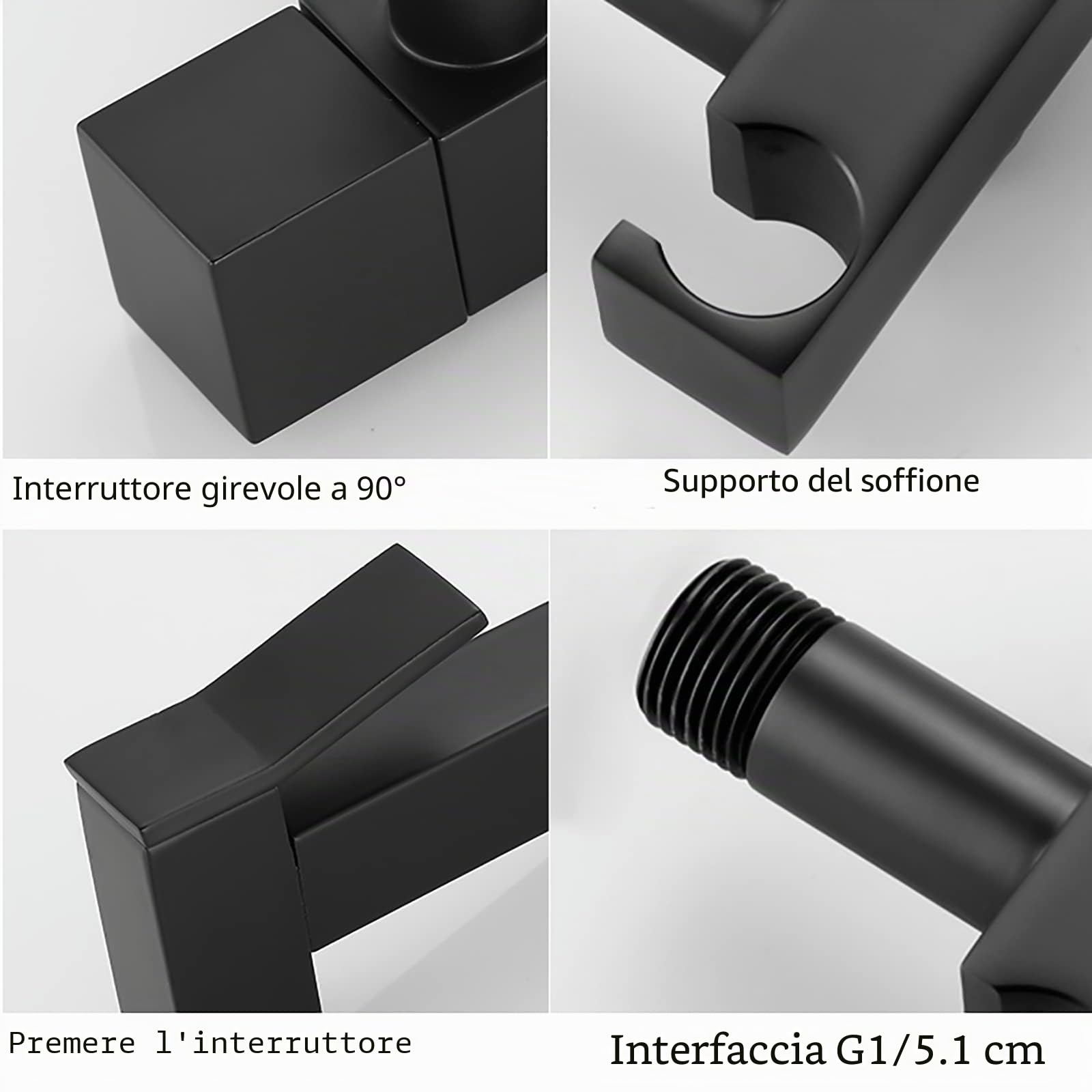 Doccetta per bidet, supporto da parete per WC in ottone