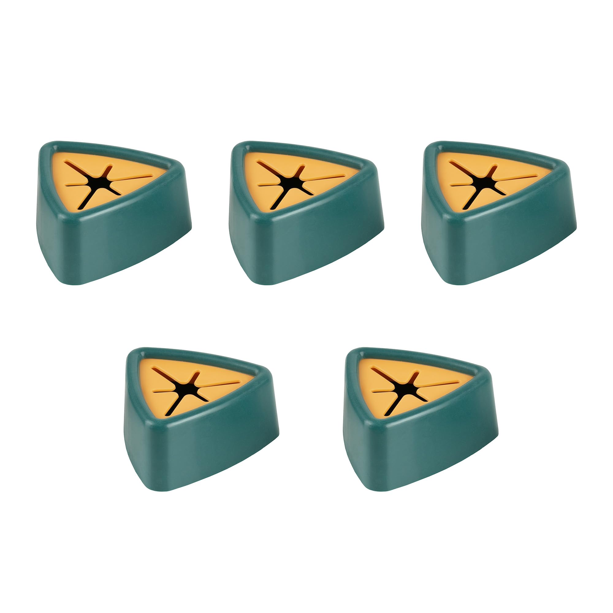 E EGART Adhesive Tea Towel Holders - Easy Installation Sturdy & Practical Towel Hooks for Kitchen & Bathroom - No Drilling Required Adhesive Kitchen Hooks (5 Pack - Green)