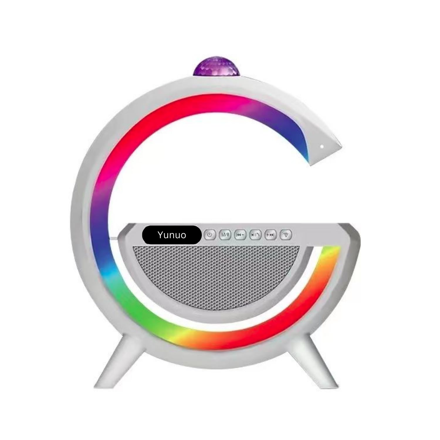 Yunuo Bluetooth Speaker – Portable Wireless Speaker with 256 RGB Light Modes, 15W Wireless Charger, Alarm Clock, and Lamp Design – High-Quality Soundcore Speaker for Home, Office, and Travel