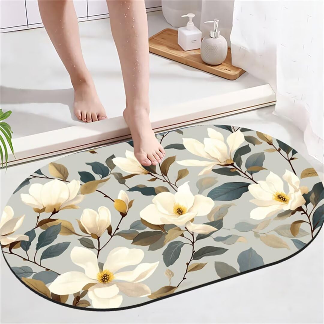 Badezimmerteppich Badematte rutschfest Badematte Badteppich Badvorleger 120x180cm Badematten Badteppiche Duschmatte rutschfest, Duschvorleger Badezimmermatte rutschfest Stein Badematte Square