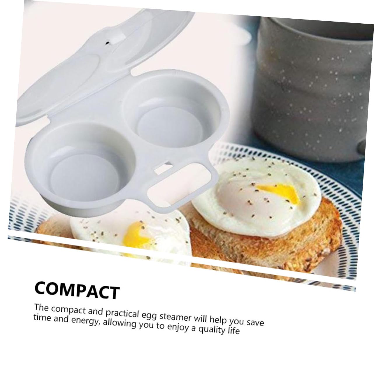 Huevos de plástico para microondas Uso diario Diseño compacto seguro y práctico 3