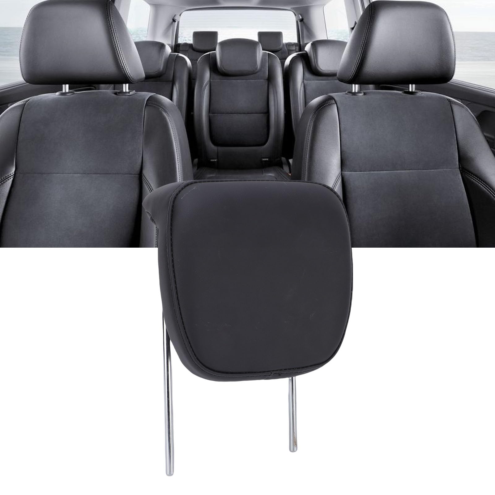 Poggiatesta per Auto Memory Foam Comodo Cuscino di Supporto per il Collo Cuscino Poggiatesta di Ricambio Universale in Pelle PU per Seggiolino Auto