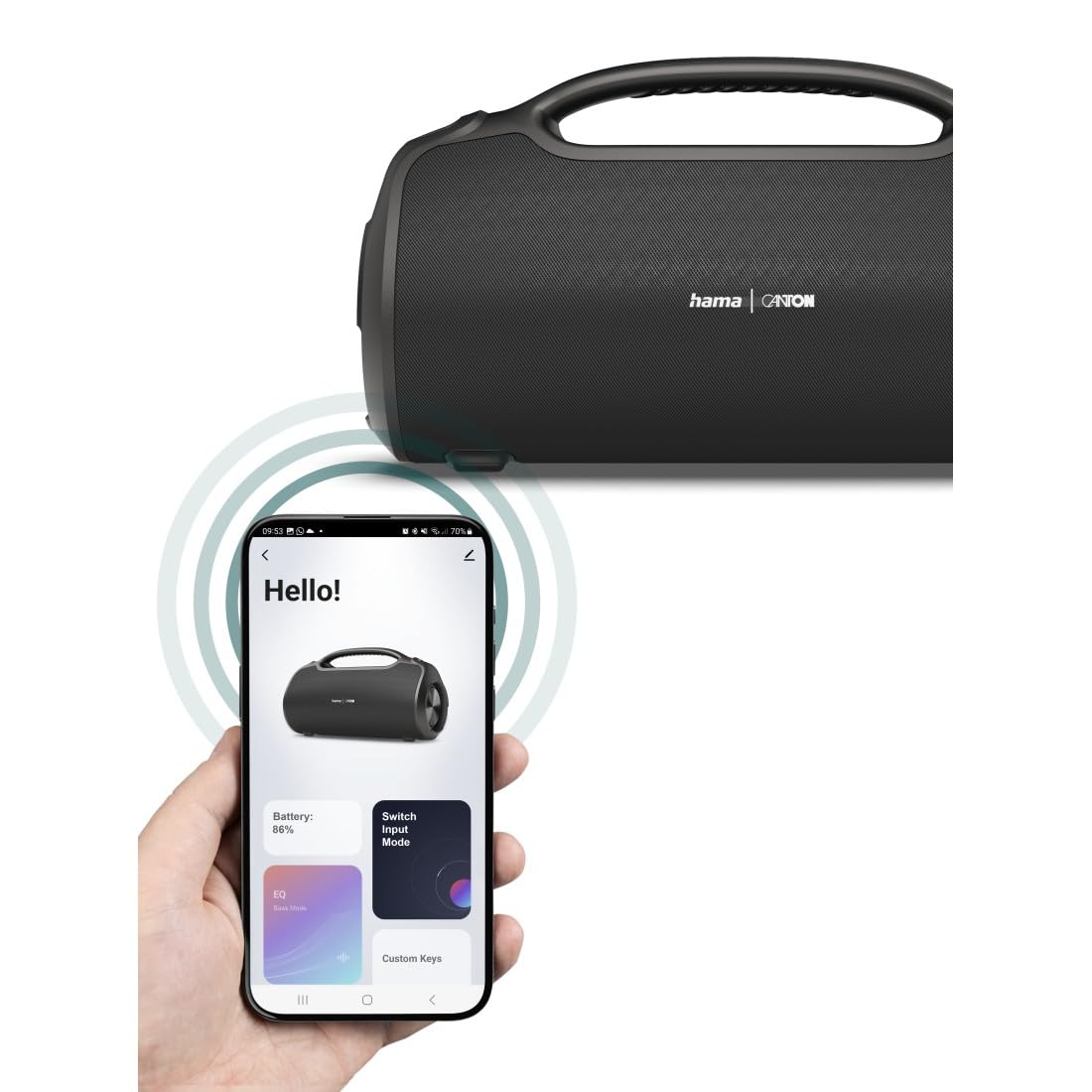Hama Bezprzewodowy przenośny głośnik Bluetooth Ultimate Pro, mocny 120 W, 24-godzinny czas ładowania, wodoodporny głośnik IPX6, pyłoszczelny, wbudowany power bank USB-C, czarny