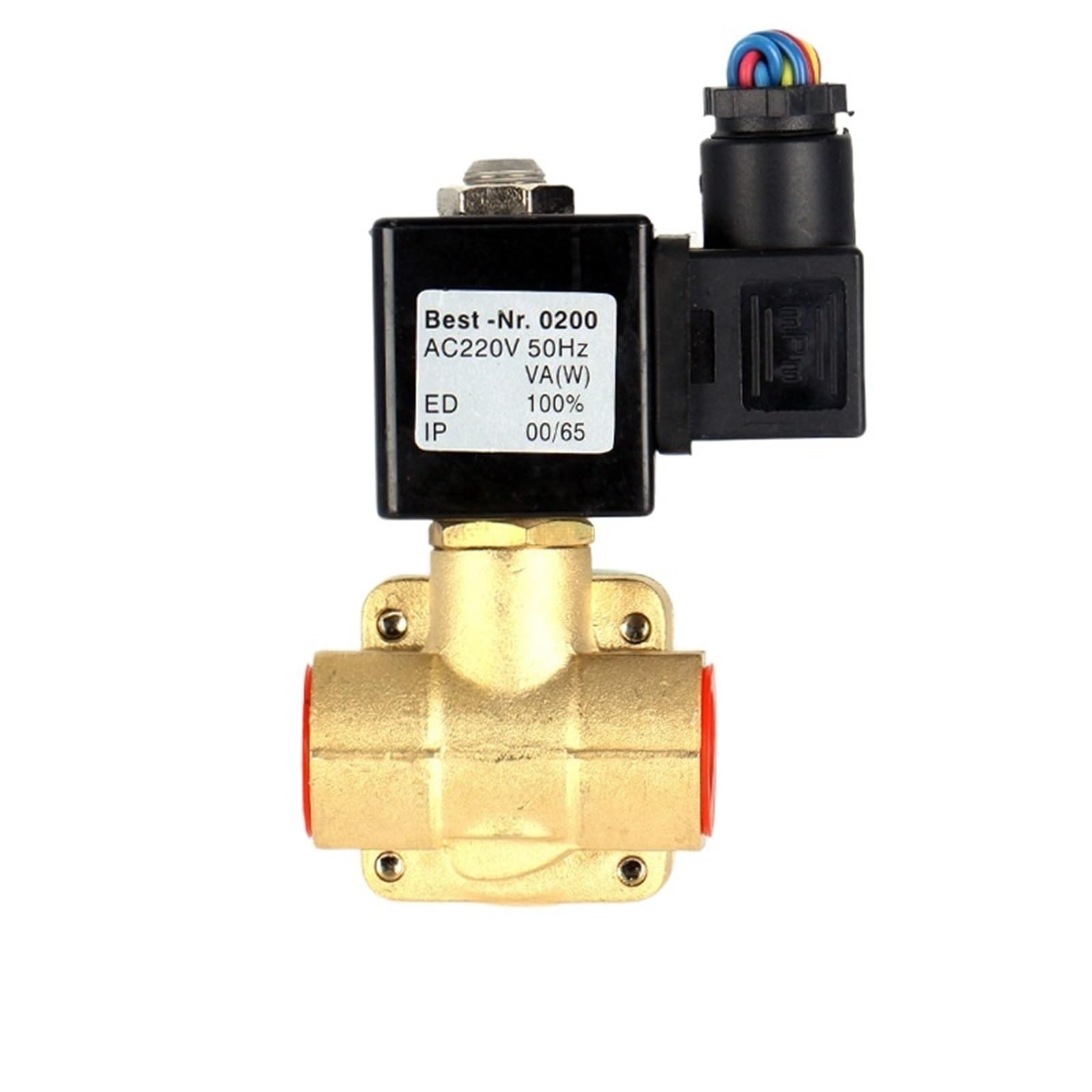 HDPHCRIUN 1/2" N/C Brass Pilot Operating High Pressure Solenoid Valve DC12V DC24V AC220V 110V For Water 16bar(BSP-240VAC,0927200-EPDM)