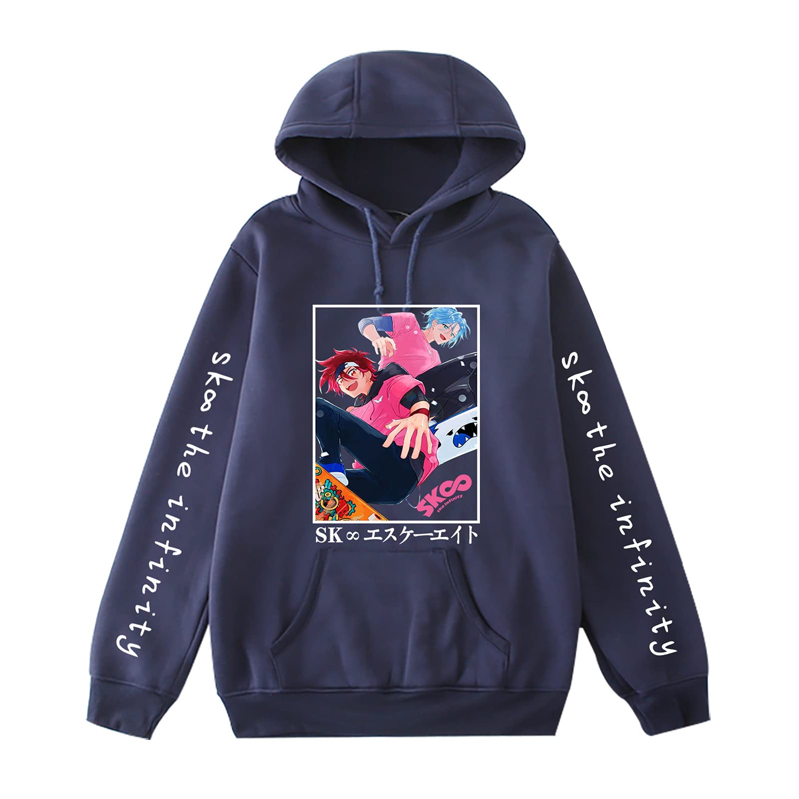 Keepmore Men's Blue-C Unisex Sk8 The Infinity Hoodie Sk8 The Infinity Cosplay Printing Harajuku Hooded Sweatshirt