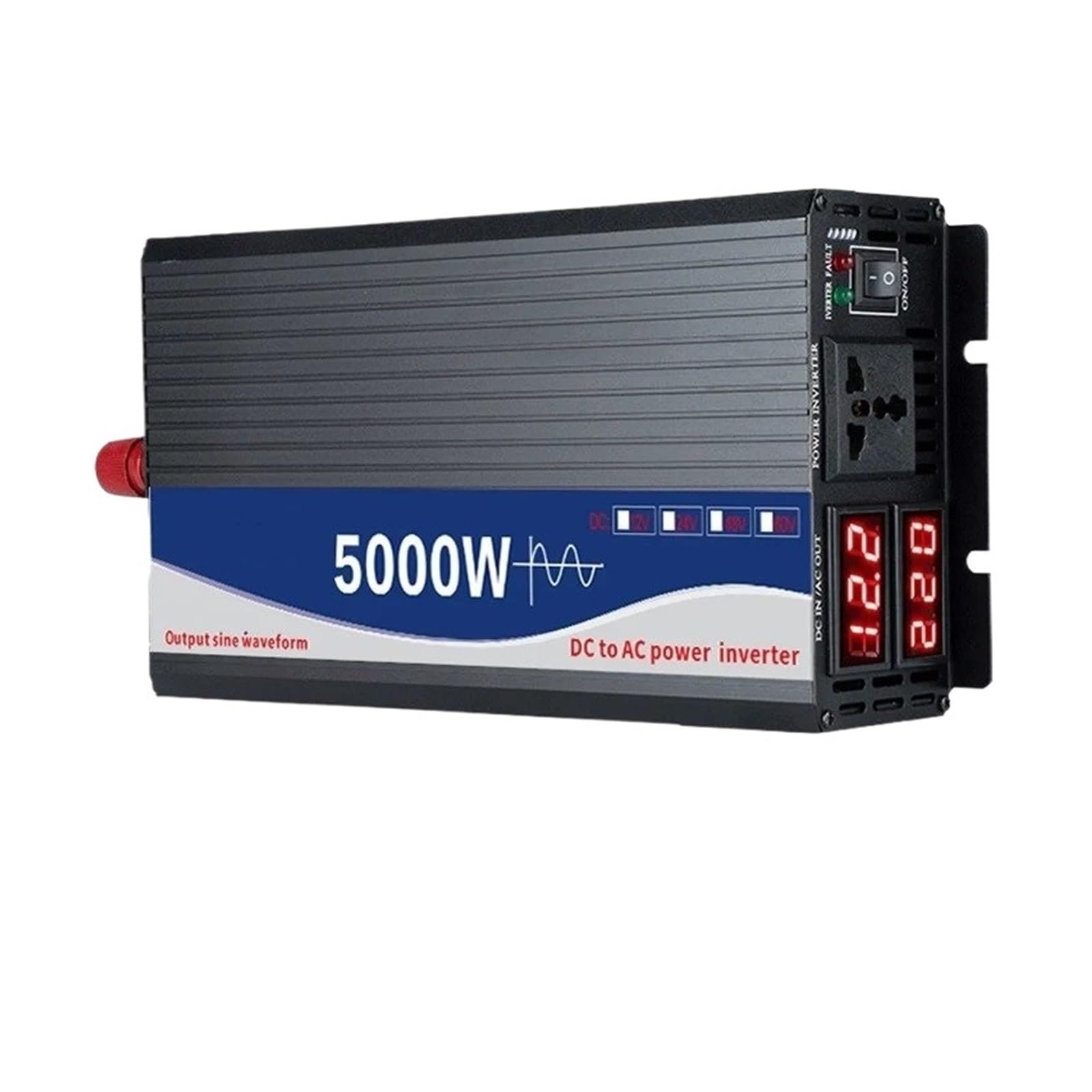 Invertitore Potenza Inverter A Onda Sinusoidale Pura Da 3000W 4000W 5000W Da CC 12V 24V 48V 60V 72V A CA 110V 220V Auto Con Convertitore Tensione E Alimentazione Solare(5000W,60V,240V(60HZ))