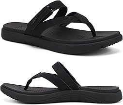 COFACE Tongs Femme Mode Orthopedique Cuir Tissu Confortable Soutien Voûte Plantaire Tongue Legere Yoga Mat été Plage Piscine Flip Flop Douche Antidérapante Caoutchouc Semell