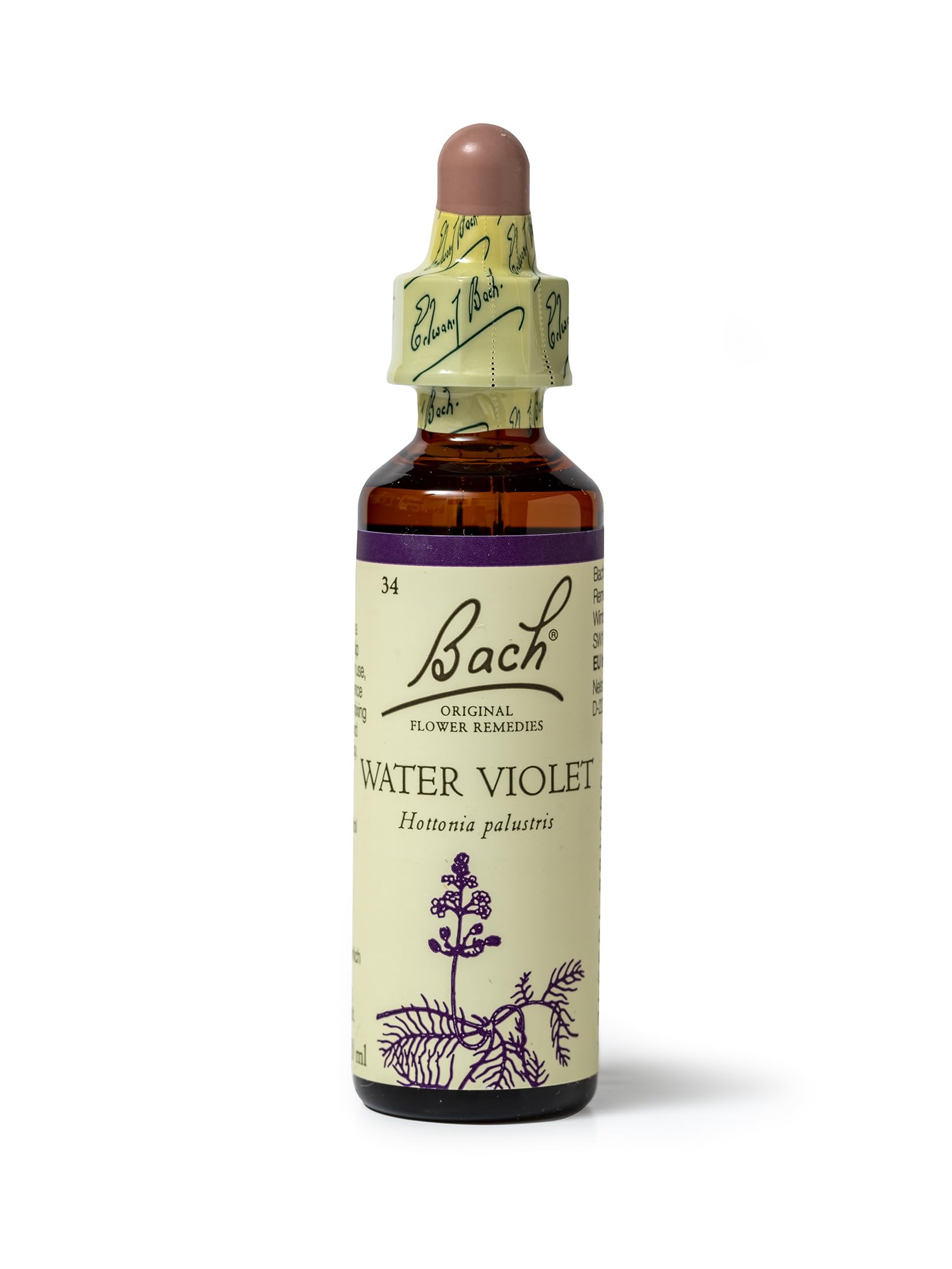 Bach Original Flower Remedies (Water Violet) Reach Out To Others, Connect With Others, Emotional Wellness, Natural Flower Essence, 20ml