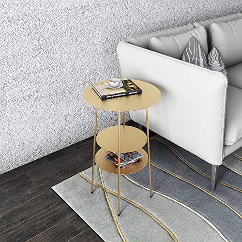 Table basse en métal doré élégante et durable 40x40 cm