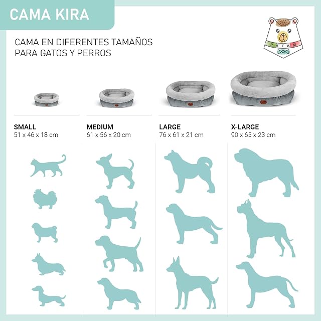 Foto 5 de 6 de PATAM Cama para Perros y Gatos para Interior, Suave y Antideslizante, Funda Lavable a máquina