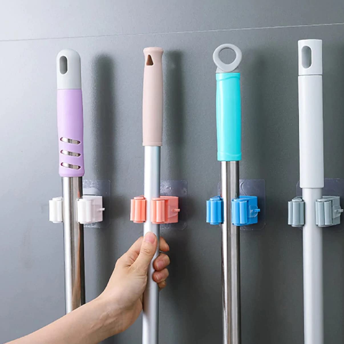 W&W 4 Pcs Magic Sticker Series Self Adhesive Mop and Broom Holder (B09S16397M) Amazon Price History, Amazon Price Tracker