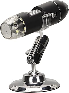 USB Digital Microscope 50X to 1600X, Magnification Endoscope Camera with 8 LEDs, Portable Handheld Microscope with Stand for Android/for Windows/for Linux/for Mac