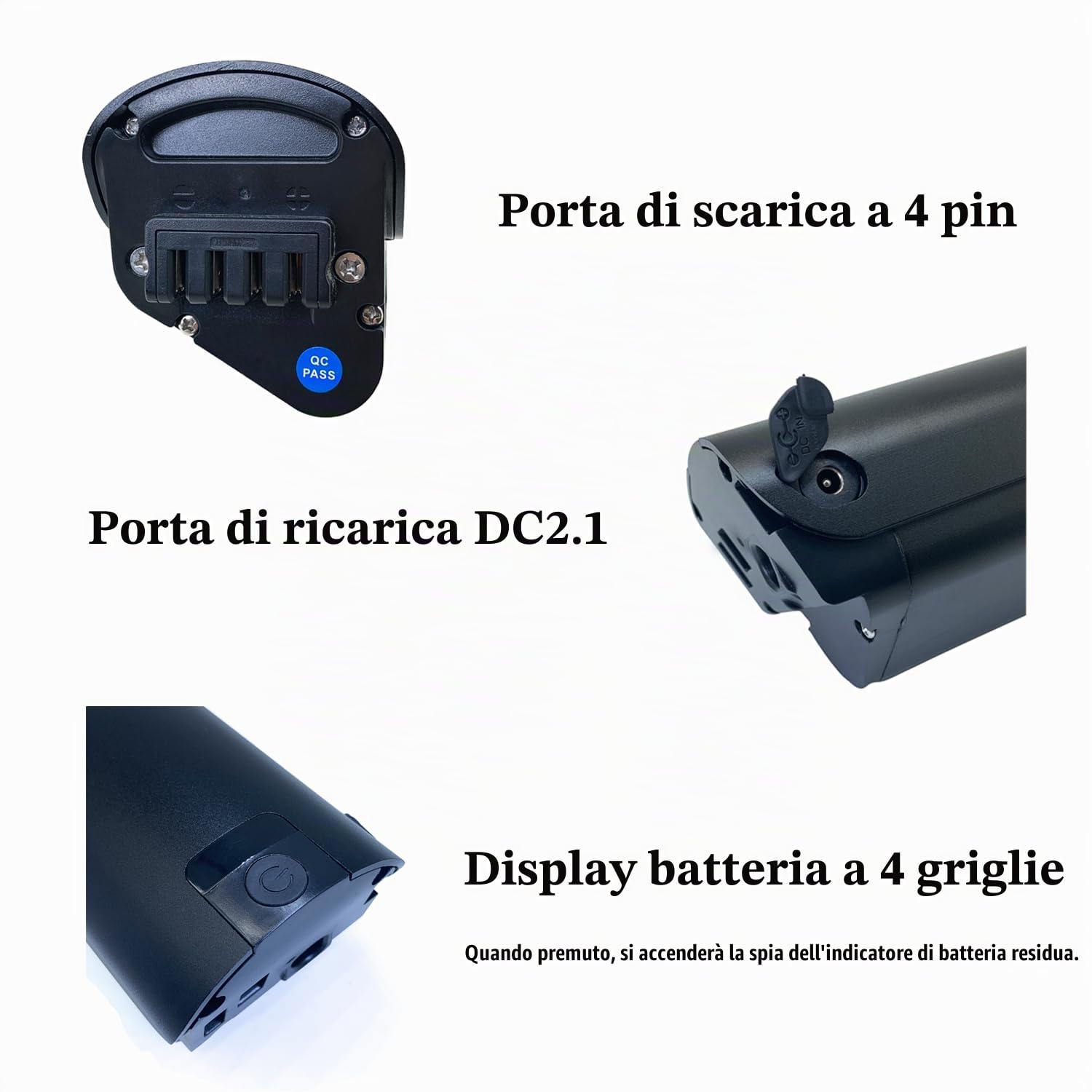 Batteria Bici elettrica 36V 14Ah 504Wh per ESKUTE Wayfarer Batteria Sostitutiva per E-Citybike con Caricabatterie e Batteria al Litio BMS per 36V 250W/350W/500W Motori