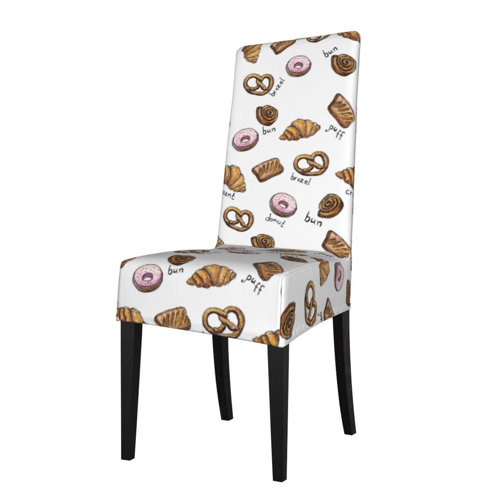 LKYMOH Croissant, Chair Covers Stretch Chair Slipcovers for Dining Room, for Party Pet Protection Universal Fit Soft Polyester