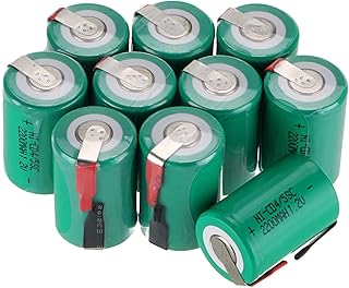 CAESEA 4/5 SC Sub C Rechargeable Battery NiCd, Tabbed 1.2V 2200mAh for Power Tools (10)