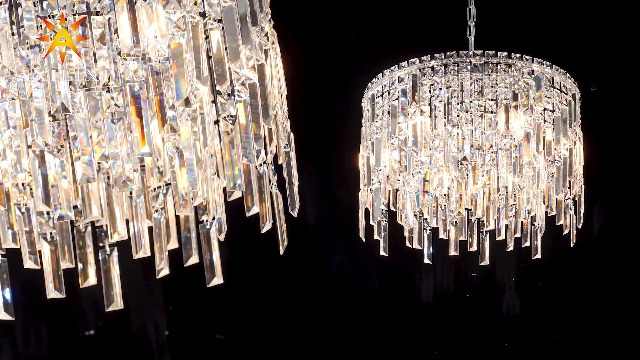 A AXILIXI Round Crystal Chandelier Modern 20