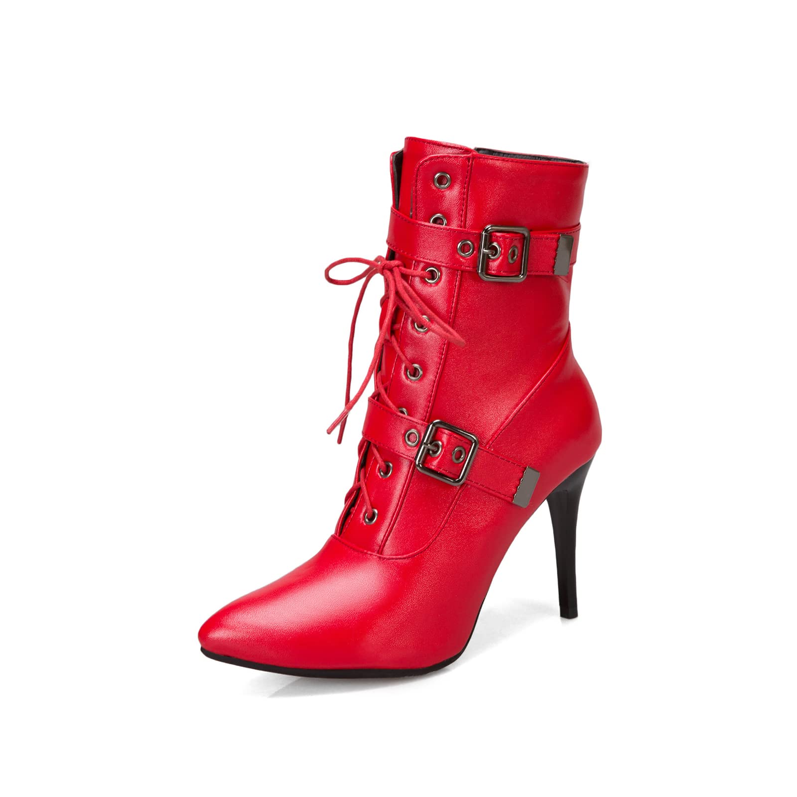 9 CM/3.54IN Mode Bottines Bout Pointu Passerelle Discothèque Stiletto Bottes Sexy Pôle Danse Discothèque Bottines