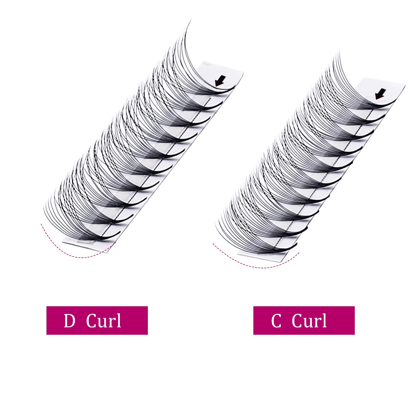 Volumen Ruso 10D 0.07mm C Curl 15mm Prefabricados Extensiones de Pestañas Volume Lashes Extension Ruso Pestañas — view 117