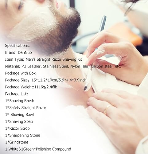 Professional Straight Razor Shaving Set for Men - Complete Barber Kit