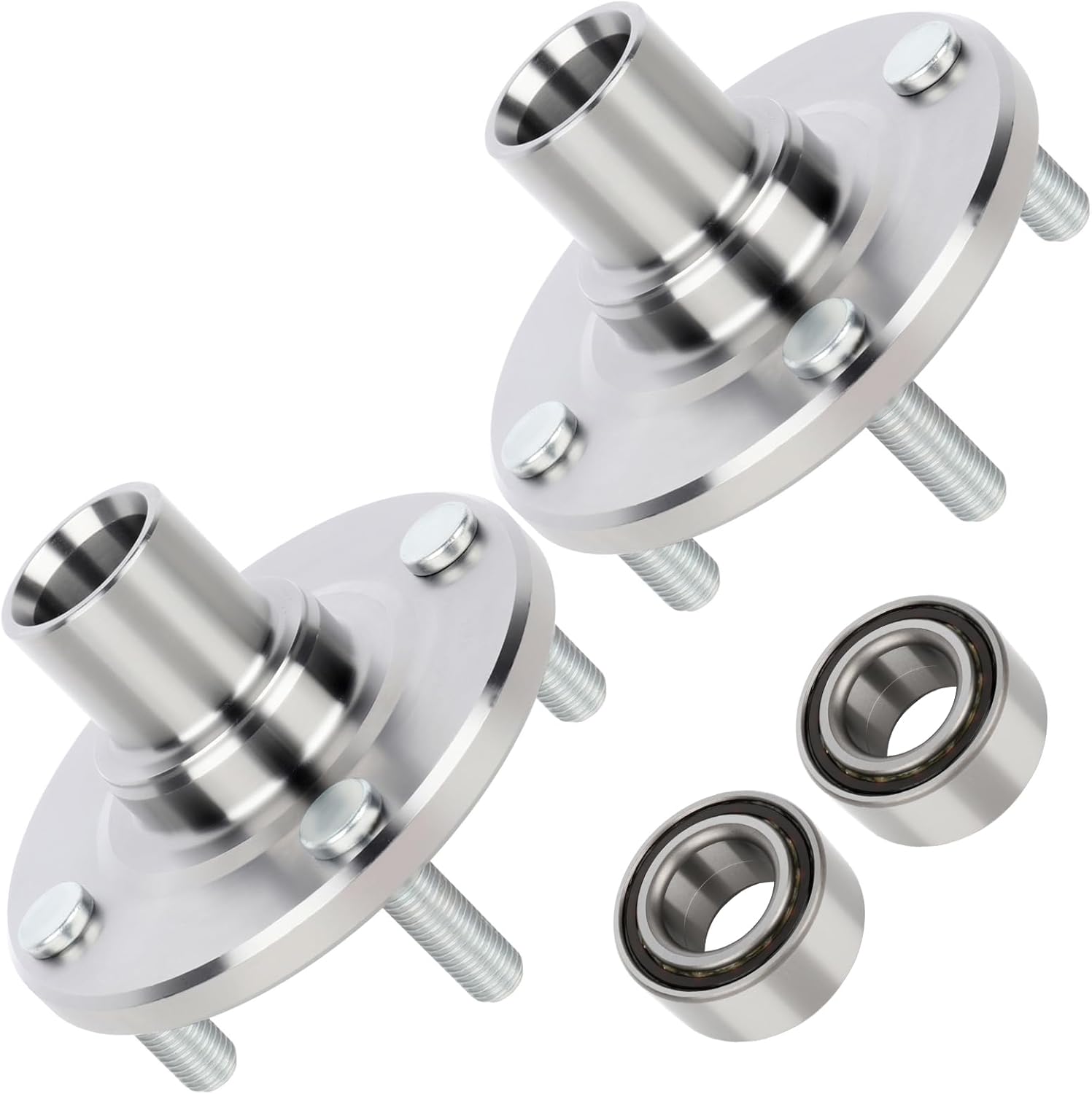 ECCPP Wheel Hub and Bearing Assembly Front LH Or RH Side 518507 fit 1988-2002 For Chevrolet PRIZM For Geo PRIZM For Toyota COROLLA Replacement For 4 Lugs without ABS Brakes Wheel Bearing Hubs 2 pcs