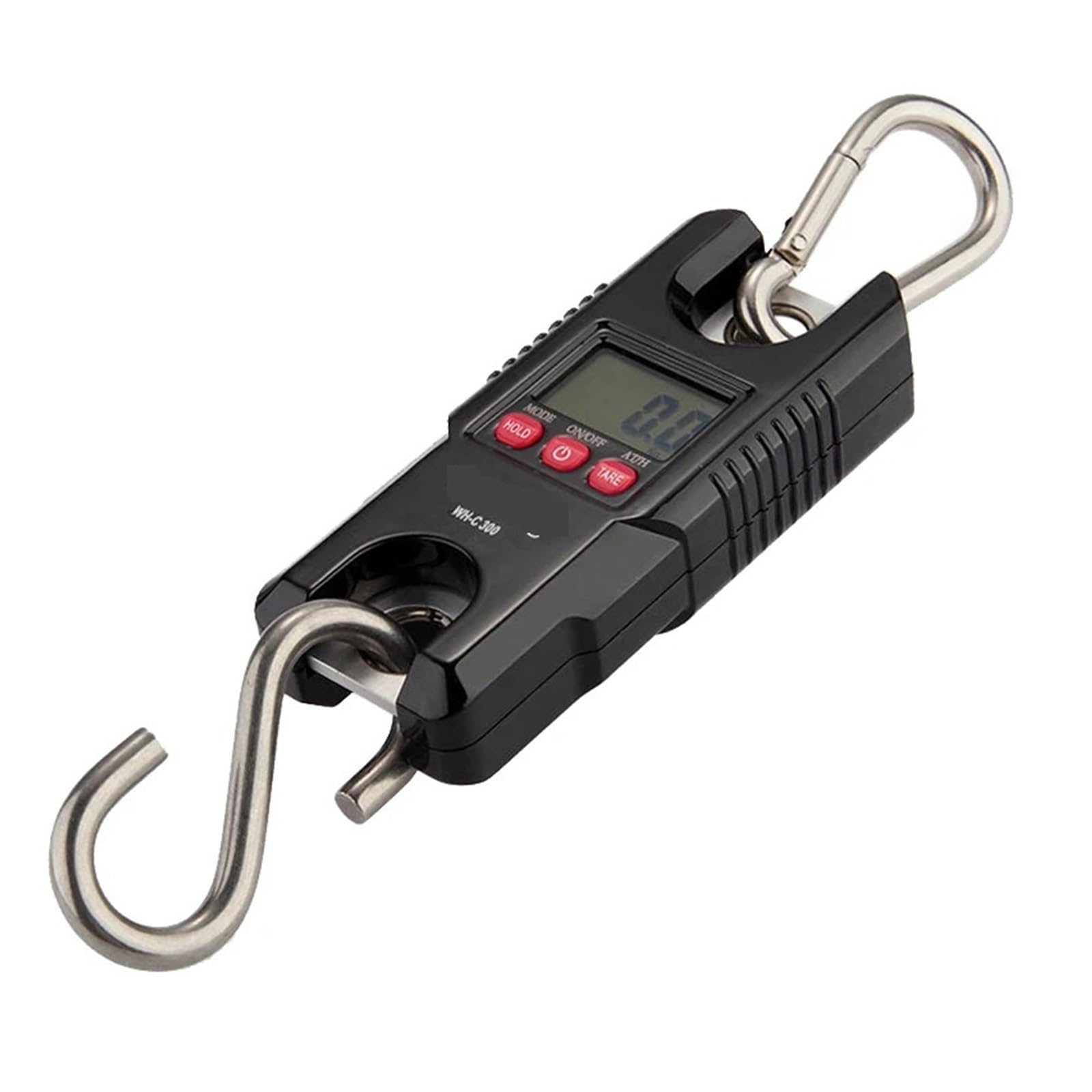 Mini Cyfrowa Waga Dźwigowa 500/300/200kg Przenośny Wyświetlacz LCD Elektroniczny Przemysłowy Heavy Duty Hak Wisząca Domowa Farma(300kg-Black)