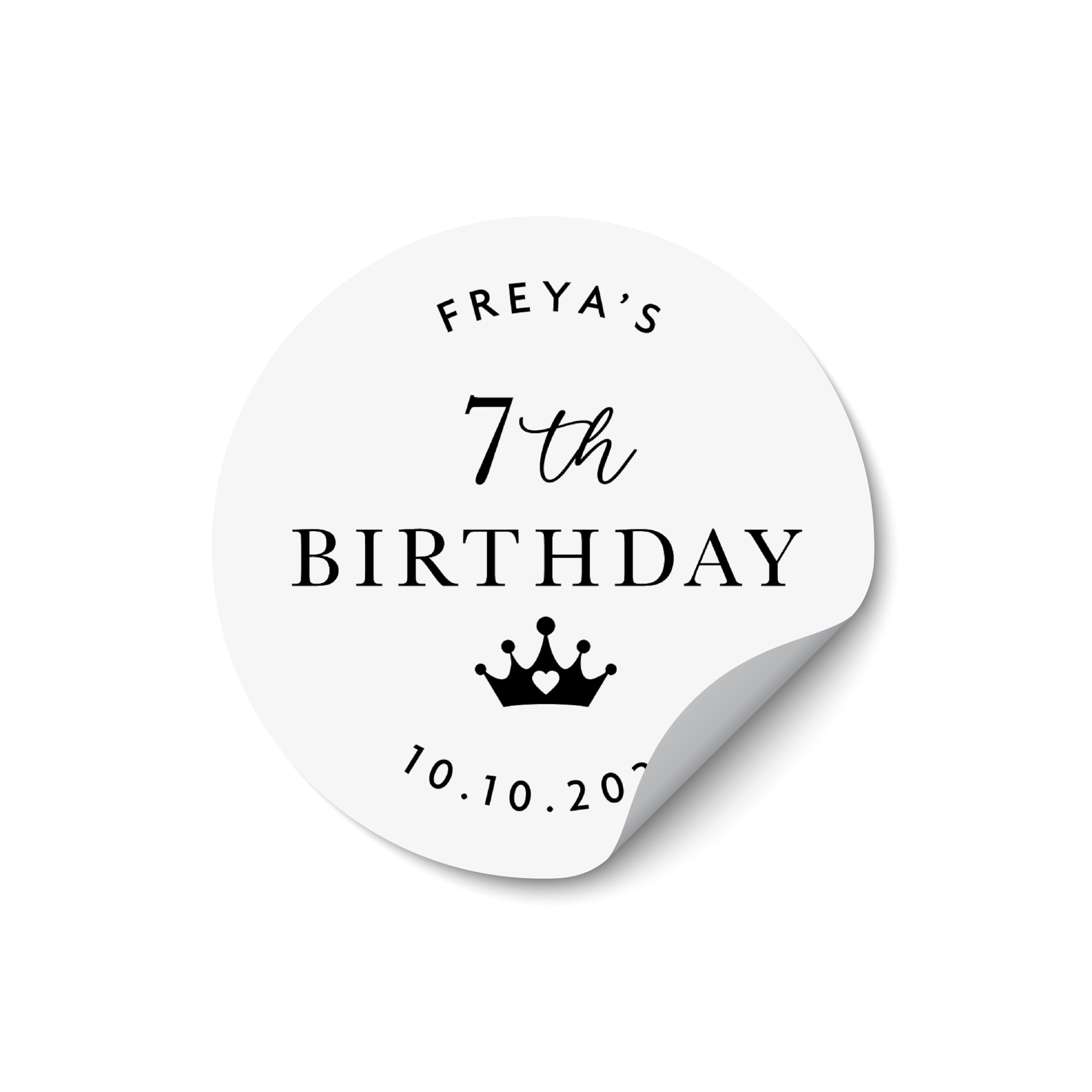 Personalised 1st Birthday Boy Party Stickers, Round Birthday Sticker Sheet, Party Bag Thank Stickers, Printed Round Sticker Tags - BD57