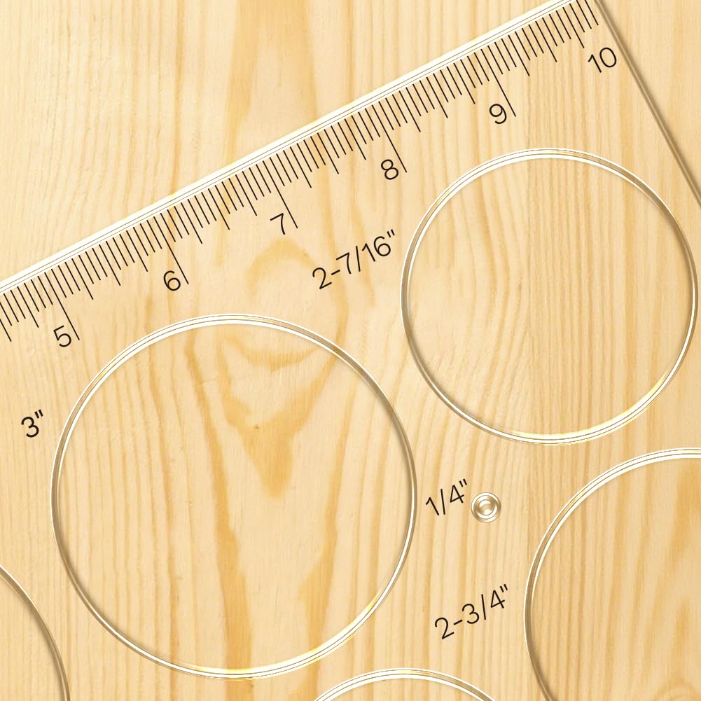 Acryl-Fräs-Vorlagen für Holzbearbeitung, Herz-Inlay-Vorlage, dekorative Frässtiftschablone, Kreisschablone zum Zeichnen, Schnittführung, Inlay-Werkzeuge, Zubehör, 2 Stück
