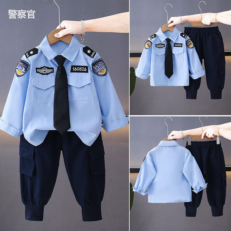 [fenglinlove] コスプレ ハロウィン コスチューム 警察制服 セットアップ 子供服 男の子 女の子 ポリス 警察官 お巡