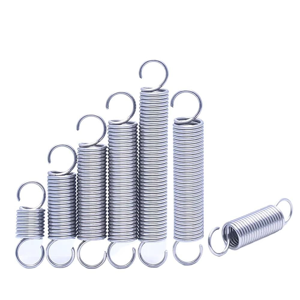 Wire Dia 1.2mm - 1.5mm Hook Stainless Spring Expansion Extension Tension Springs (1,1.2 x 8 x 200mm)