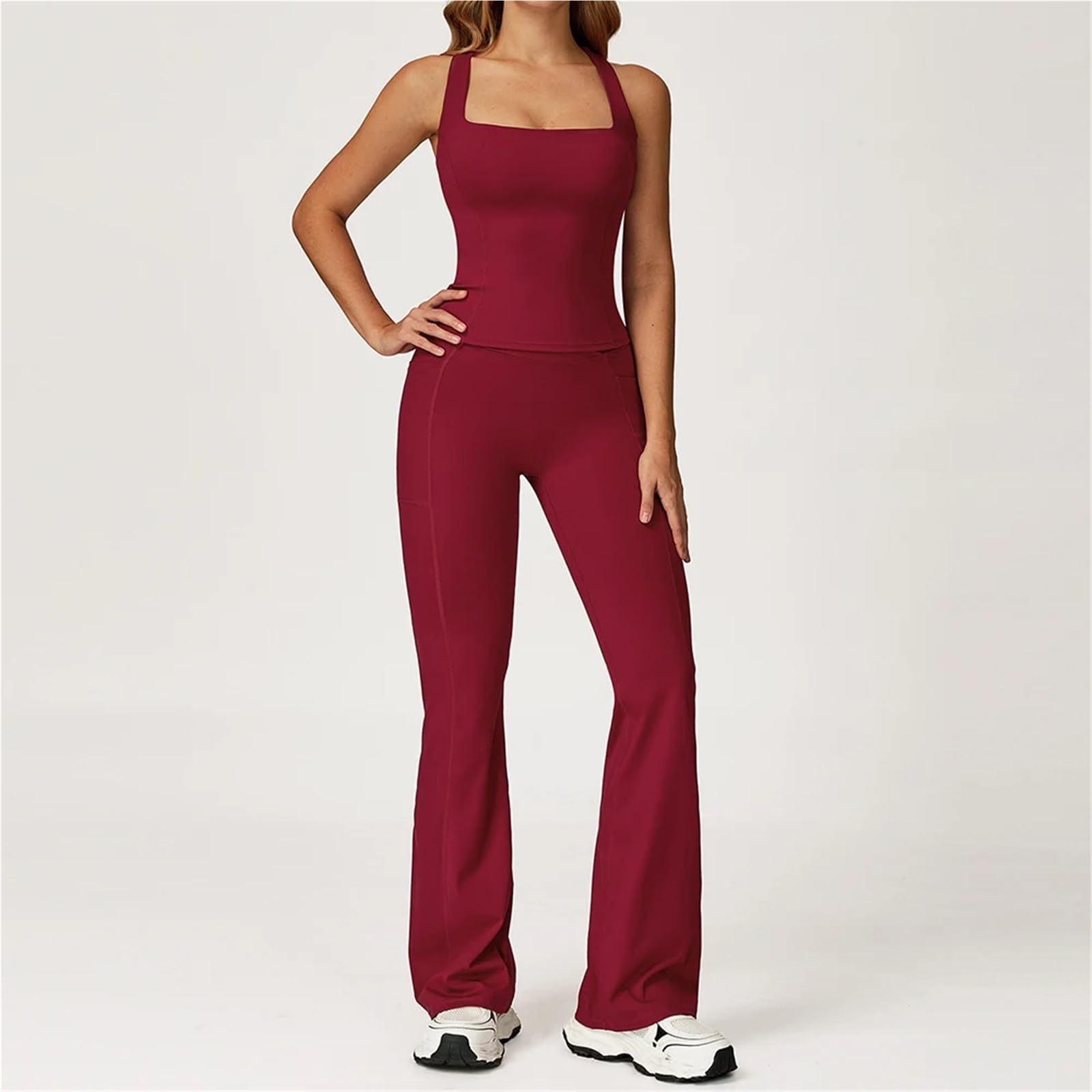 Completo Palestra Donna Tuta da yoga donna palestra Reggiseno sportivo Vita alta Pantaloncini legging Completo Fitness Corsa Allenamento