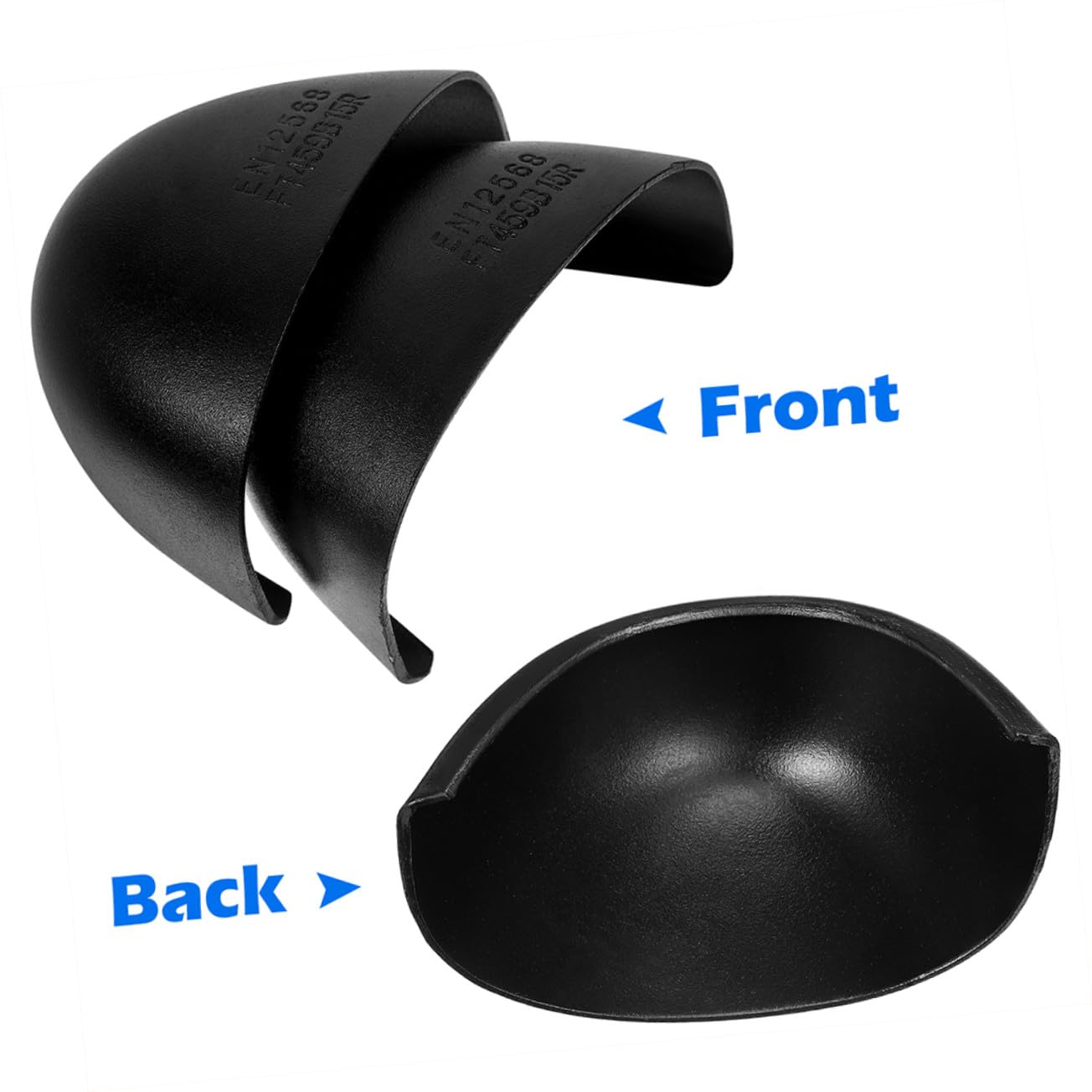 Embouts de Chaussures de Sécurité en Acier Noir, 4 Paires